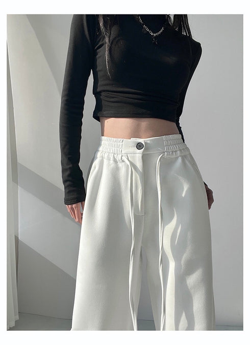 KELTIS Drawstring Wide Leg Trousers